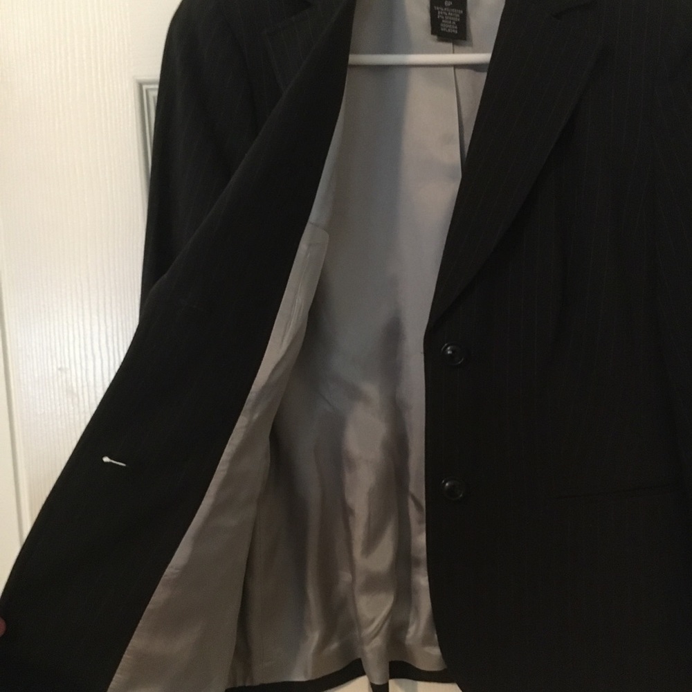 Style & Co Petite Navy Pinstripe Blazer - Picture 4 of 9